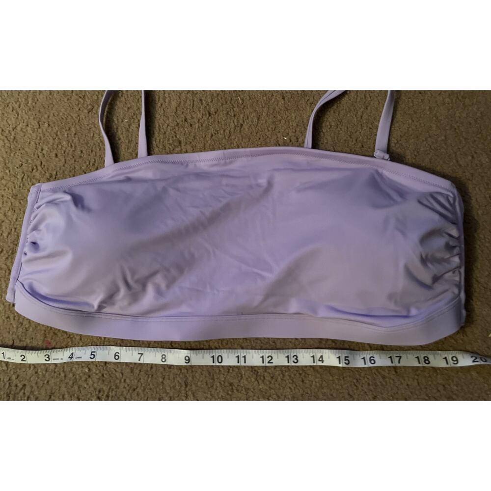 Amazon Essentials swim Top Womens Size 3X Plus Lavender UPF 50+ Bandeau NWT